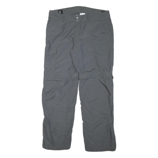 COLUMBIA Mens Polyester Blend Grey Relaxed Straight Trousers W36 L30 Outdoor Zip