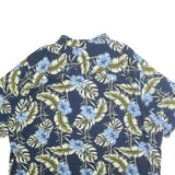 PURITAN Mens Blue & Green Floral Cotton Hawaiian Shirt 2XL Casual Summer Style