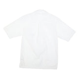 REEBOK Mens White Shirt S Polyester Blend Casual Short Sleeve Button Down