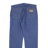 WRANGLER Mens Regular Fit Straight Leg Denim Blue Cotton Blend Jeans W36 L30 Zip