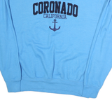 EXIST Womens Blue Coronado California Cotton Crew Neck L Sweatshirt Casual Wear