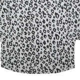 ONLY Womens Grey Black Animal Print Patterned Cotton Blend Jumper S Crew Neck