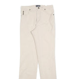 ARMANI JEANS Womens Cotton Blend Beige Slim Straight Trousers W26 L32