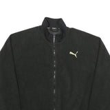 PUMA Mens Black Track Jacket XL Polyester Plain Zip Athletic Sportswear