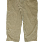 Mens Beige Cotton Blend Regular Fit Straight Leg Trousers W38 L28 Casual