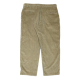 Mens Beige Cotton Blend Regular Fit Straight Leg Trousers W38 L28 Casual