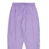 PRIMERO SPORTSWEAR Womens Joggers Purple & Blue L W28 L29 Nylon Casual Relaxed