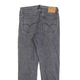 LEVI'S 501 Womens Jeans Grey Regular Straight Denim Raw W28 L26 Frayed Hem