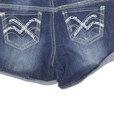 HYDRAULIC Womens Shorts Blue Denim Casual M W32 Cotton Blend Stylish Comfort