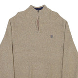 CHAPS Mens Beige Plain Cotton Blend Pullover Jumper XL Casual Winter Knitwear