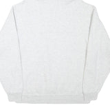 JERZEES Mens Grey Hoodie M Cotton Blend Pullover Graphic Print Casual