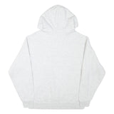 JERZEES Mens Grey Hoodie M Cotton Blend Pullover Graphic Print Casual