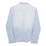 H&M Womens Light Blue Denim Shirt Long Sleeve Button Neck S Cotton Blend Casual