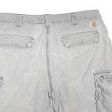 CARHARTT Mens Grey Cargo Cotton Blend Shorts L W36 Workwear Utility Casual