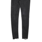 LEVI'S 710 Slim Womens Jeans Black Denim Raw W28 L28 Frayed Hem Stretch