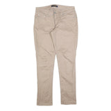 LEVI'S Womens Slim Beige Cotton Blend Zip Closure Trousers W30 L32 Skinny Fit