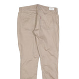 LEVI'S Womens Slim Beige Cotton Blend Zip Closure Trousers W30 L32 Skinny Fit