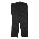 NAUTICA Womens Black Cotton Blend Slim Straight Trousers W33 L26 Stylish Casual