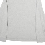 NAUTICA Mens Grey Long Sleeve Plain Polo Shirt L Cotton Classic Fit Button