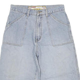 SANDOULI Womens Denim Blue Relaxed Fit Long Length Shorts S W26
