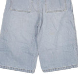 SANDOULI Womens Denim Blue Relaxed Fit Long Length Shorts S W26