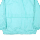 SHERWOOD Womens Blue Nylon Button Jacket L Lightweight Plain Button Closure