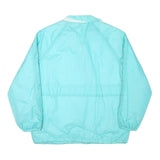 SHERWOOD Womens Blue Nylon Button Jacket L Lightweight Plain Button Closure