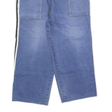ROSKY Womens Blue Relaxed Straight Denim Medium W32 L26 Casual Sports Stripe