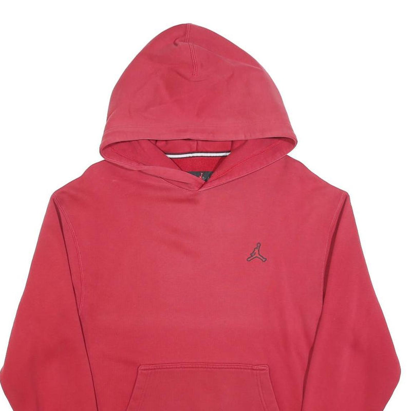 AIR JORDAN Mens Red Hoodie M Cotton Blend Pullover Casual Streetwear