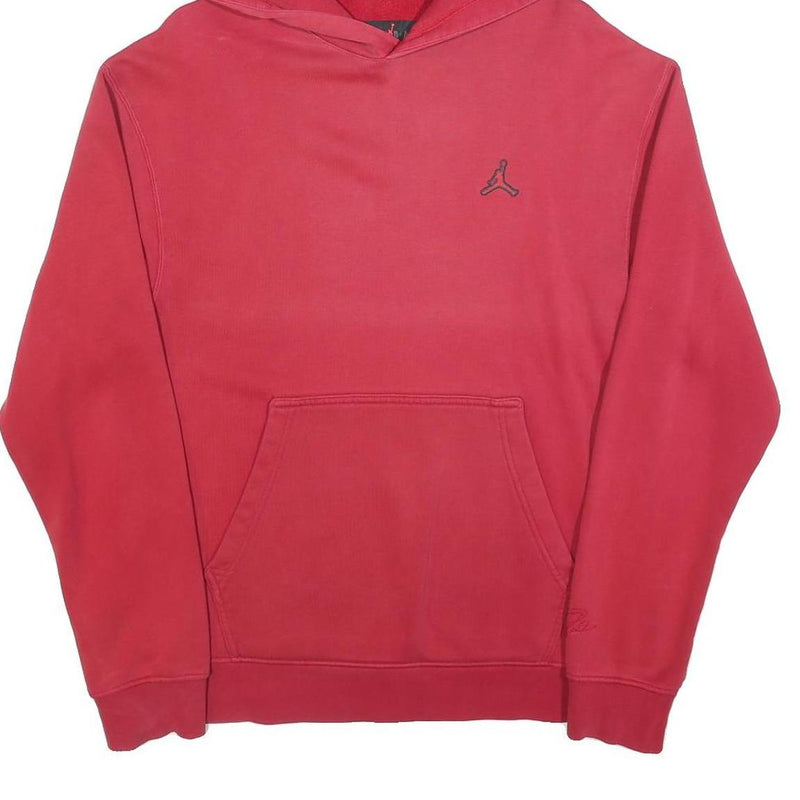 AIR JORDAN Mens Red Hoodie M Cotton Blend Pullover Casual Streetwear