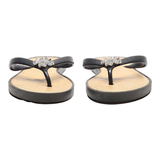 CAFEMODA Flip Flop Sandals Black Synthetic Womens UK 5