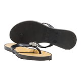 CAFEMODA Flip Flop Sandals Black Synthetic Womens UK 5