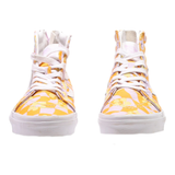 VANS Old Skool High Top Trainers Yellow Canvas Girls UK 4.5