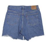 LEVI'S Womens Denim Blue Casual Shorts M W34 Distressed Frayed Hem