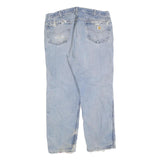 CARHARTT Mens Regular Fit Blue Denim Jeans W38 L30 Distressed Cotton Blend Zip