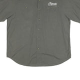 CARHARTT Mens Grey & Stone Work Shirt 2XL Button Pocket Casual Cotton Blend