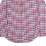RALPH LAUREN Mens Pink & Blue Check Shirt XL Cotton Blend Button Down Collar