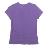ADIDAS Womens Purple T-Shirt XS Short Sleeve Crew Neck Cotton Blend Casual Logo