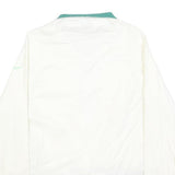 NIKE Womens White & Green Outdoor Jacket S Cotton Blend Woven Plain Zip Long