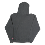 CHAMPION Mens Grey LMU Pullover Hoodie L Cotton Casual Comfort Sweatshirt