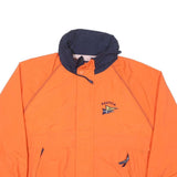 NAUTICA Mens Orange & Navy Zip Jacket M Polyester Blend Plain Lightweight Casual