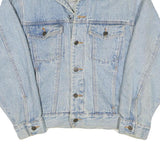 STAFF Mens Blue Cotton Blend Denim Jacket M Classic Button Closure Casual