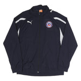 PUMA Mens Navy Blue FC Chile Sport Lausanne Jacket M Polyester Zip Sportswear
