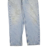 CARHARTT Mens Regular Fit Light Blue Denim Jeans W36 L30 Workwear Zip Closure