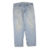 CARHARTT Mens Regular Fit Light Blue Denim Jeans W36 L30 Workwear Zip Closure