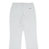 VANILIA Womens Cotton Blend White Regular Fit Straight Leg Trousers W28 L34