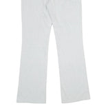 VANILIA Womens Cotton Blend White Regular Fit Straight Leg Trousers W28 L34