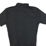 CRIVIT Mens Black Blue & Yellow Cycling Jersey M Short Sleeve Zip Front