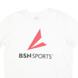NIKE Mens White BSN Sports Graphic T-Shirt L Short Sleeve Crew Neck