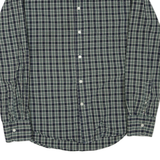 TOMMY HILFIGER Mens Green Check Shirt L Button-Down Collar Long Sleeve Cotton